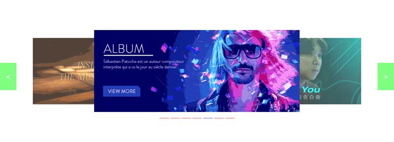 jQuery仿QQ音乐宽屏图片旋转木马轮播代码_图片代码