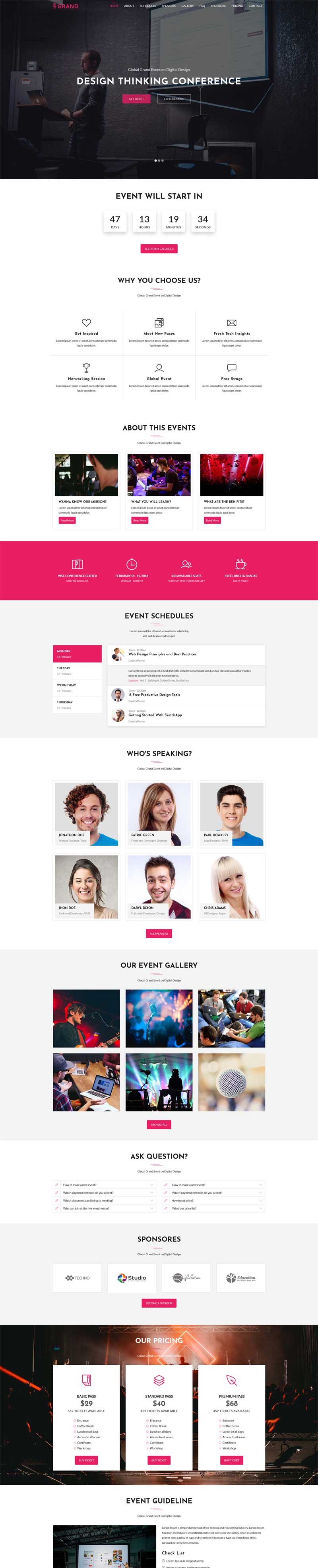 html5宽屏的音乐新闻发布会网站模板_html单页模板