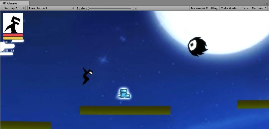 unity3d游戏2d忍者跑酷完整项目源码