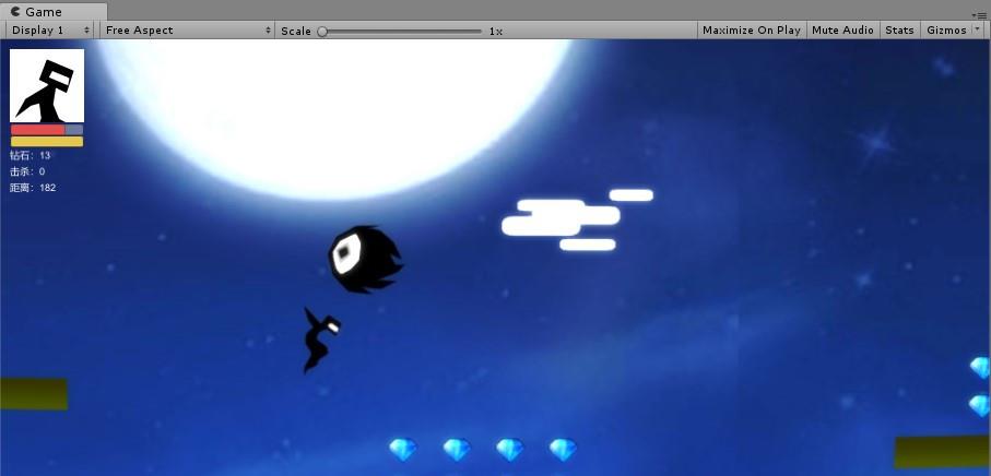unity3d游戏2d忍者跑酷完整项目源码