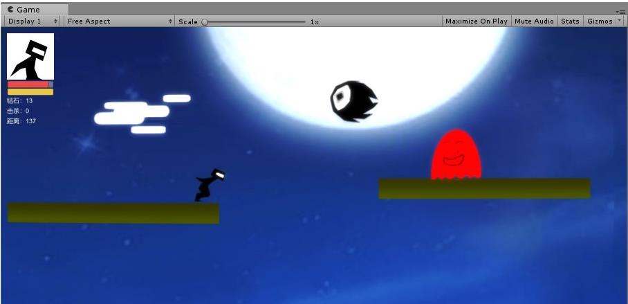 unity3d游戏2d忍者跑酷完整项目源码
