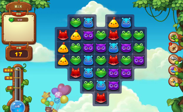 js和html5实现开心消消乐小游戏代码