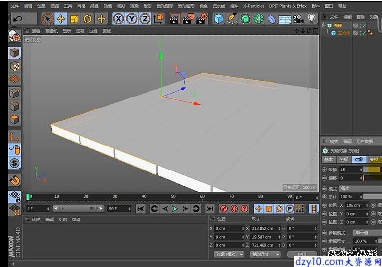 C4D-PS-用扫描挤压布尔工具构建简单场景