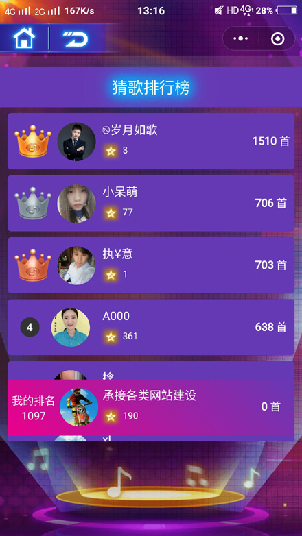酒吧公众号小程序源码,酷炫猜歌喝酒1.0.3 -5 酒吧公众号小程序源码,酷炫猜歌喝酒1.0.3插图(4)