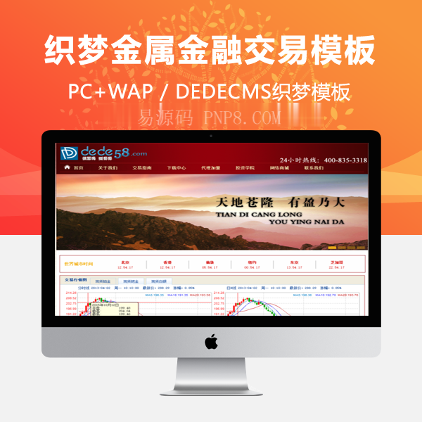织梦贵金属金融交易投资类别企业网站织梦模板