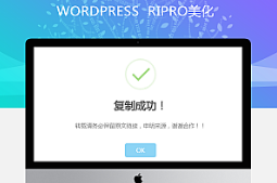 RIPRO主题美化-网站实现复制内容弹出提示框 WordPress美化