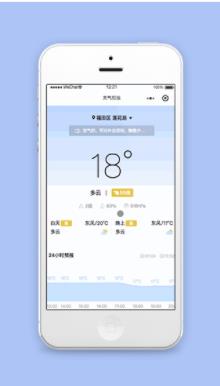 精致图文动态24小时微信天气预报源码