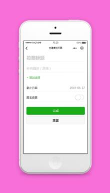 单选投票一键式创建微信程序源码下载