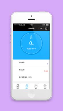 蓝色个人运动生活健康指数统计程序源码