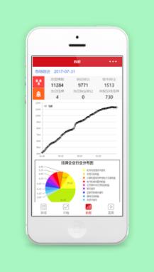 圆饼数据挂牌行业分布图数据统计程序源码