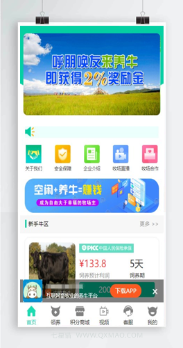 【牧场养牛游戏挖矿理财源码】ThinkPHP内核+带积分商城+抽奖+会员特权+可打包APP