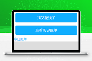 简约蓝色收入支出账单记录程序源码下载