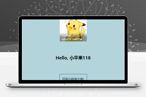 皮卡丘卡通风程序登录欢迎页模板