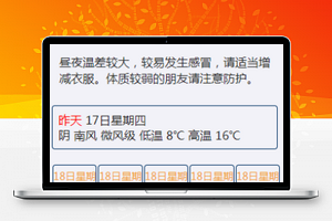 天气预报气温查询小程序模板源码下载