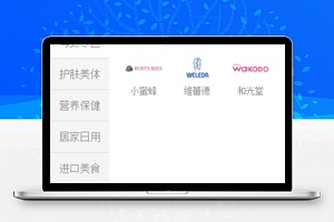 侧边栏精准商品分类销售购物商城程序源码