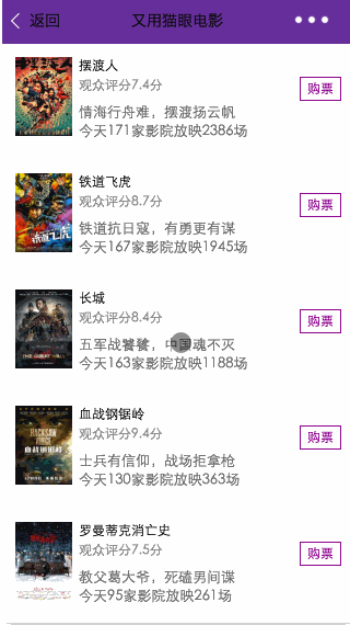 微信小程序-猫眼电影测试