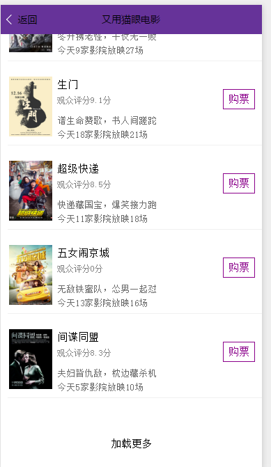 猫眼电影及测试