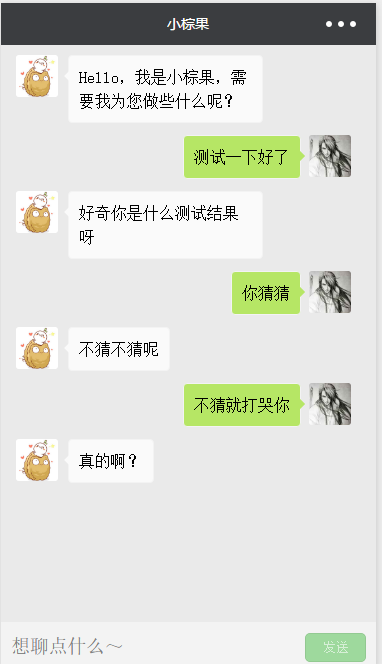 小棕果,聊天机器人