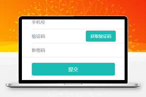 简约式微信小程序密码找回信息填写页源码