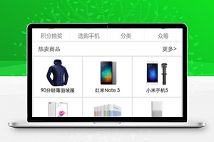 微信版小米网上商城电商平台首页前端小程序模板