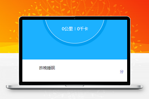 蓝色个人运动生活健康指数统计程序源码
