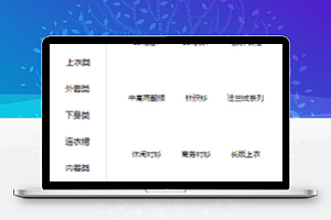 简便文字商城分类菜单微信小程序模板源码