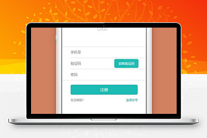 蓝色简单注册信息页面小程序源码下载