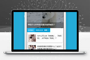 知乎日报小程序蓝色模板源码下载