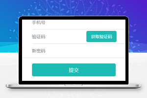 简约式微信小程序密码找回信息填写页源码