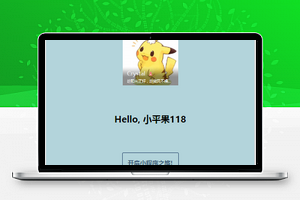皮卡丘卡通风程序登录欢迎页模板