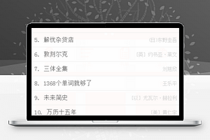 精简文字展示图书馆图书排行推荐页程序源码