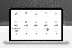 折线图天气预报生活指数评分微信程序源码