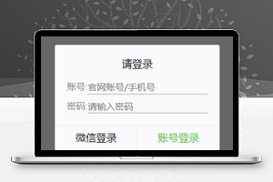 小程序模板账号密码微信登录页面样式下载
