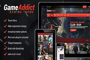 Game Addict – 战争游戏网站WordPress主题 – v2.3.1