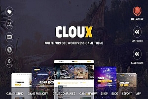 Cloux – 游戏电玩网站模板WordPress主题 – v1.1