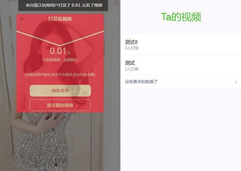 微信H5视频打赏系统源码+被封可复活+已对接支付